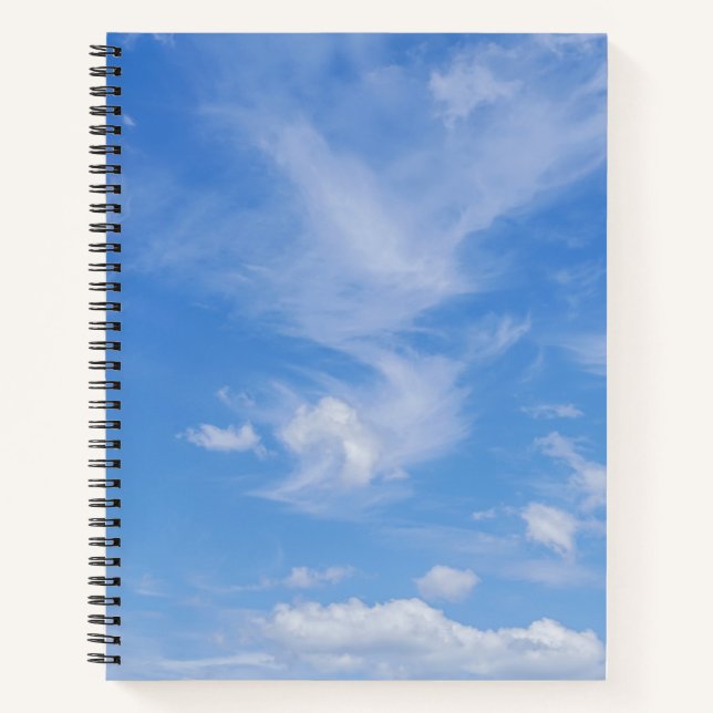 Cuaderno Cielo Azul Con Nubes Vestidas (Anverso)