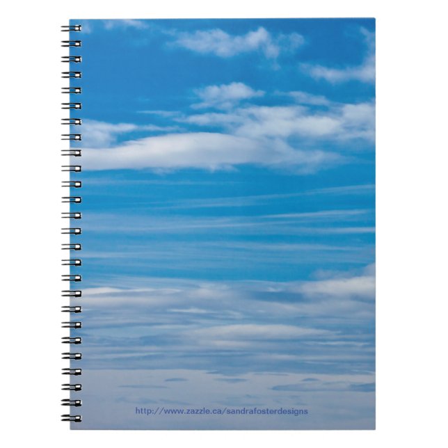 Cuaderno Cielo azul con ondas en la nube (Frente)