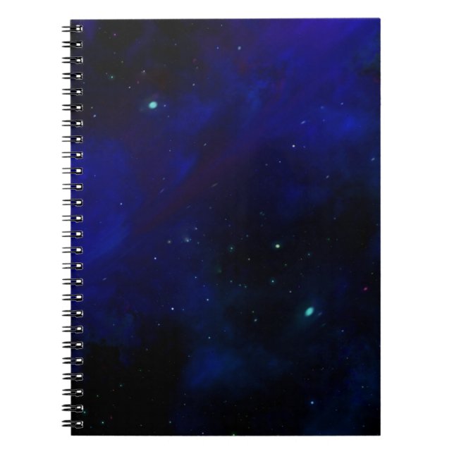 Cuaderno Cielo azul de medianoche con estrellas (Frente)
