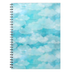 Cuaderno Cielo azul del modelo blanco de las nubes