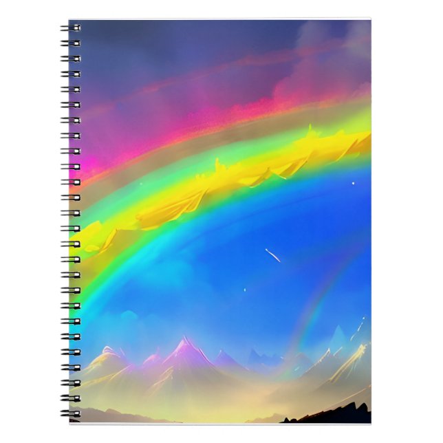 Cuaderno Cielo brillante de arco iris (Frente)