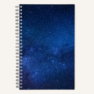 Cuaderno cielo estrellado azul nocturno Zazzle_Growshop.