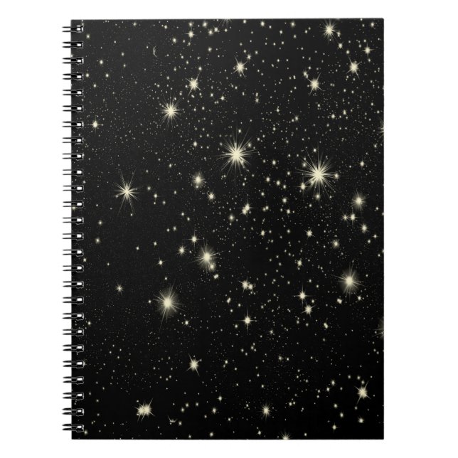 Cuaderno Cielo estrellado de estrellas de noche (Frente)