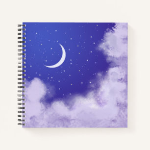 Cuaderno Cielo nocturno de ensueño con portátil Crescent Mo