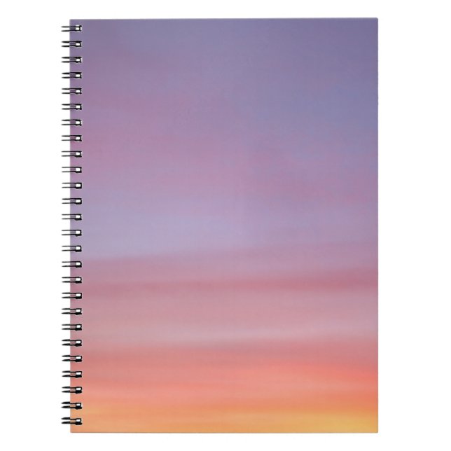 Cuaderno Cielo rosa, amarillo y morado nublado (Frente)