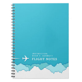 Cuaderno Cielos amistosos | Instructor de vuelo | Nombre pe