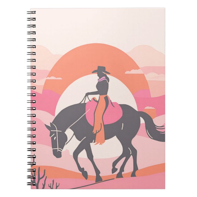 Cuaderno Cielos desérticos con gallina de la vaca montando  (Frente)