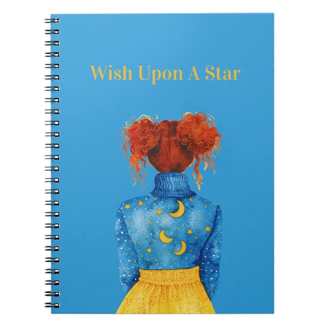 Cuaderno Cielos Estrellados Lunas Pelirroja (Frente)