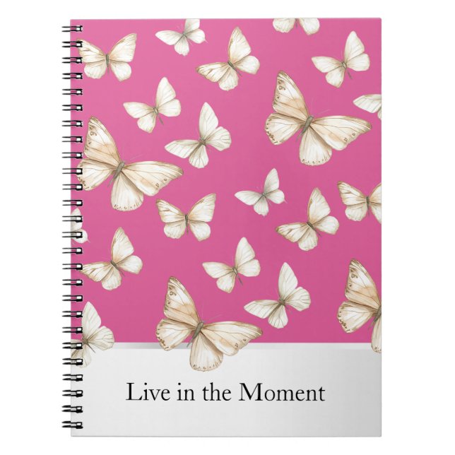Cuaderno Cielos rosados y mariposas (Frente)