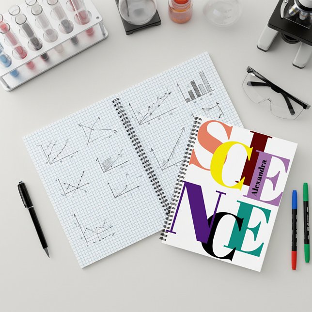 Cuaderno "CIENCIA" colorido personalizado (Subido por el creador)