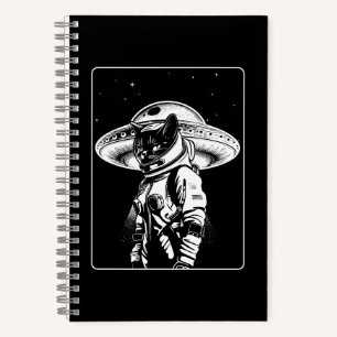 Cuaderno Ciencia Ficción OvnI Alien Astronauta Gato
