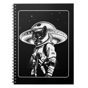 Cuaderno Ciencia Ficción OVNI Alien Astronauta Gato
