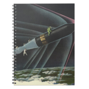 Cuaderno Ciencia Ficción Vintage Astronauta Montando un Coh