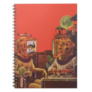 Cuaderno Ciencia Ficción Vintage, Cascos Alien Steam Punk