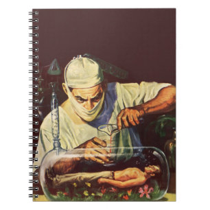 Cuaderno Ciencia ficción vintage, científico loco de labora