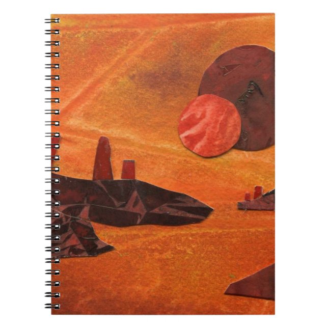 Cuaderno Ciencia ficticia "Mares de fuego" doble sol, mares (Frente)