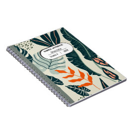 Cuaderno Ciencia vibrante en naranja y verde