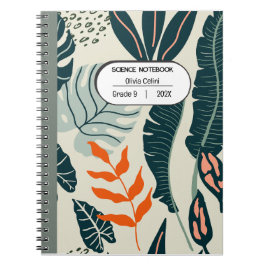 Cuaderno Ciencia vibrante en Naranja y verde