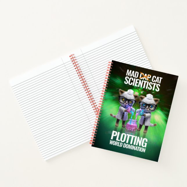 Cuaderno Científicos curiosos de gatos tristes que están im (Interior)