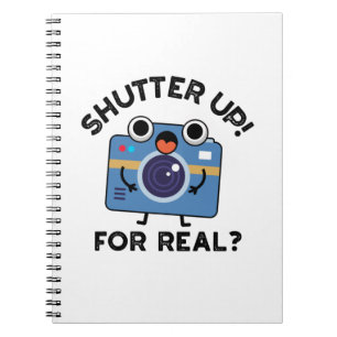 Cuaderno Cierra el obturador para un chiste real de cámara