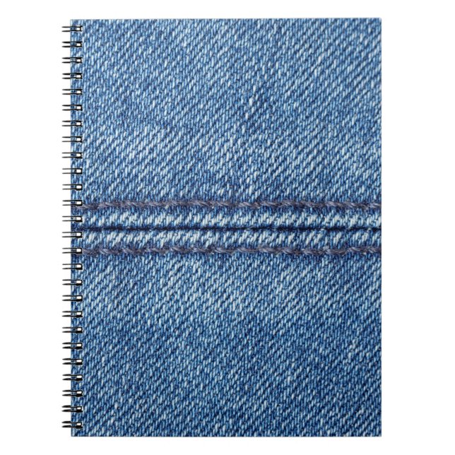 Cuaderno Cierre de fondo del denim azul (macro) (Frente)