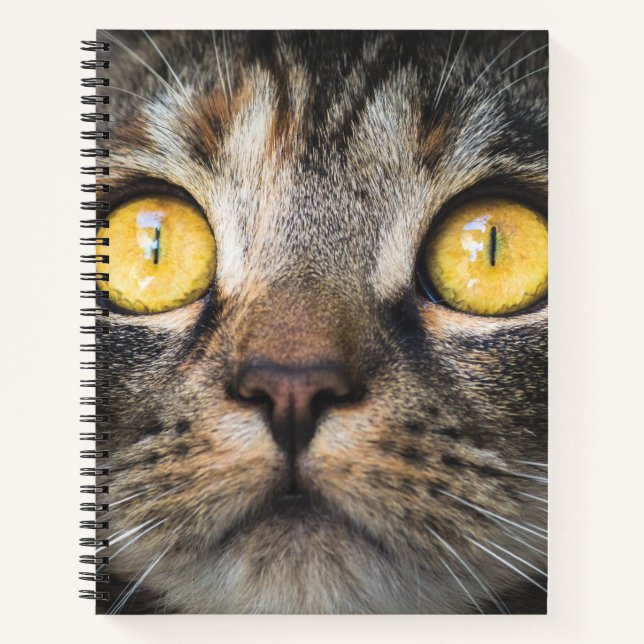 Cuaderno Cierre de gato con ojos amarillos (Anverso)
