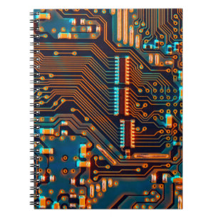 Cuaderno Cierre de la tarjeta de circuitos electrónicos. fo