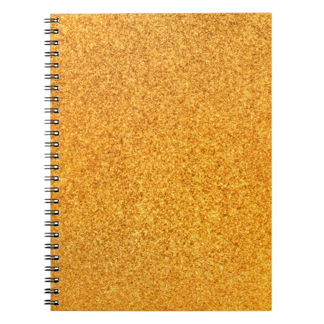 Cuaderno Cierre de la textura metalizado de mate dorado. Me (Frente)