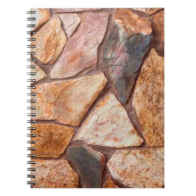 Cuaderno Cierre de una pared de piedra como fondo de fondo, (Frente)