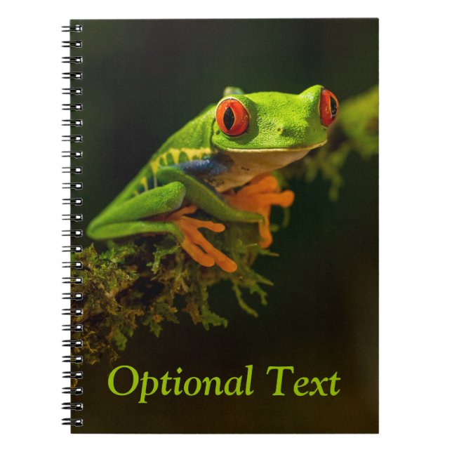 Cuaderno Cierre de una rana de árbol rojo #1 (Frente)