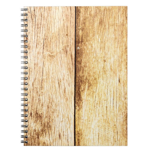 Cuaderno Cierre del abstracto de fondo de textura de madera (Frente)