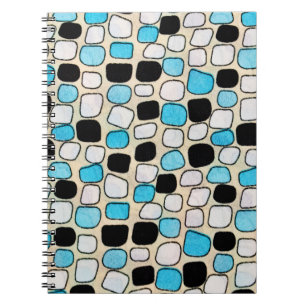Cuaderno cierre del estilo de las camisetas retroaños 60, f