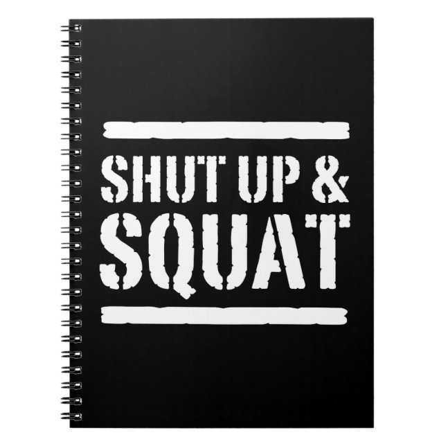 Cuaderno Cierre para arriba y póngase en cuclillas (Frente)