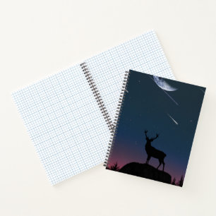 Cuaderno ciervo a la luz de la luna