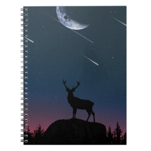 Cuaderno ciervo a la luz de la luna