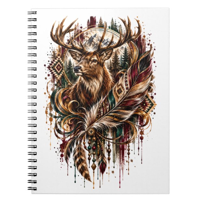 Cuaderno Ciervo Boho, Soñando con Ciervos (Frente)