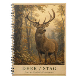 Cuaderno Ciervo Cierva Bosques VINTAGE