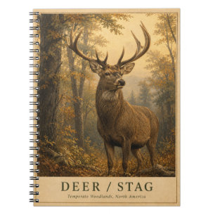 Cuaderno Ciervo Cierva Bosques VINTAGE