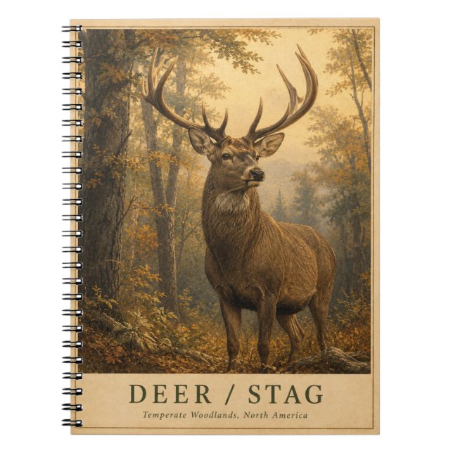 Cuaderno Ciervo Cierva Bosques VINTAGE (Frente)