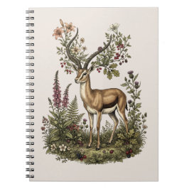 Cuaderno Ciervo con Flor Silvestre