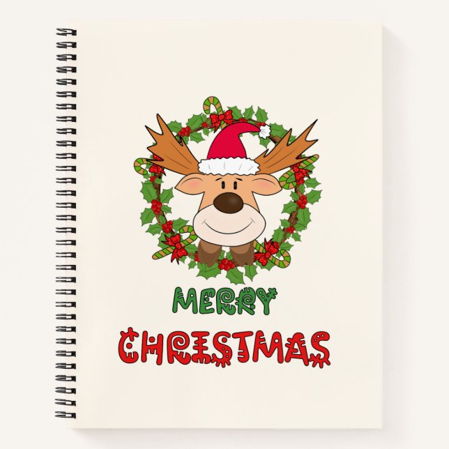 Cuaderno ciervo de Navidad (Anverso)