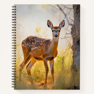 Cuaderno Ciervo Elegante en el Diseño de la Naturaleza del 
