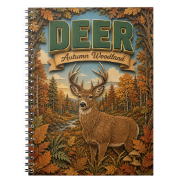 Cuaderno Ciervo Otoño Bosque POPCUT