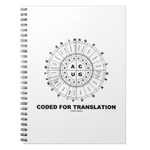 Cuaderno Cifrado para la traducción (rueda del codón del