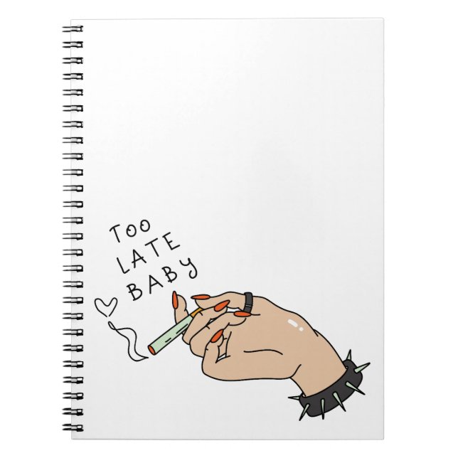 Cuaderno Cigarrillo a mano contra San Valentín (Frente)