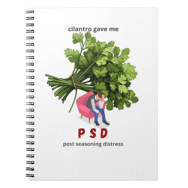 Cuaderno Cilantro Me Dio PSD - Funny Anti-Cilantro (Frente)