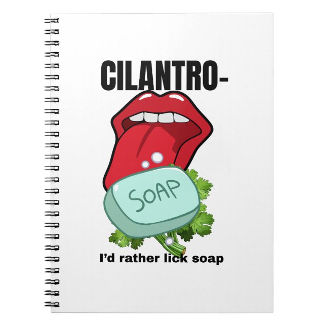 Cuaderno Cilantro: Prefiero comer jabón - Gracioso (Frente)