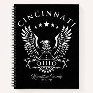 Cuaderno Cincinnati Condado de Hamilton Ohio Águila Vintage