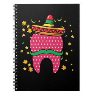 Cuaderno Cinco De Mayo Diente Sombrero Dentista Mexicano