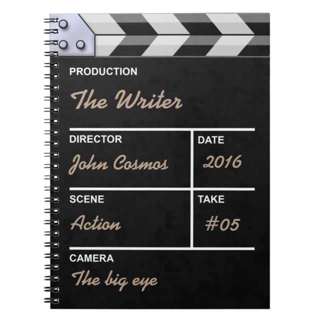 Cuaderno cine del clapperboard (Frente)